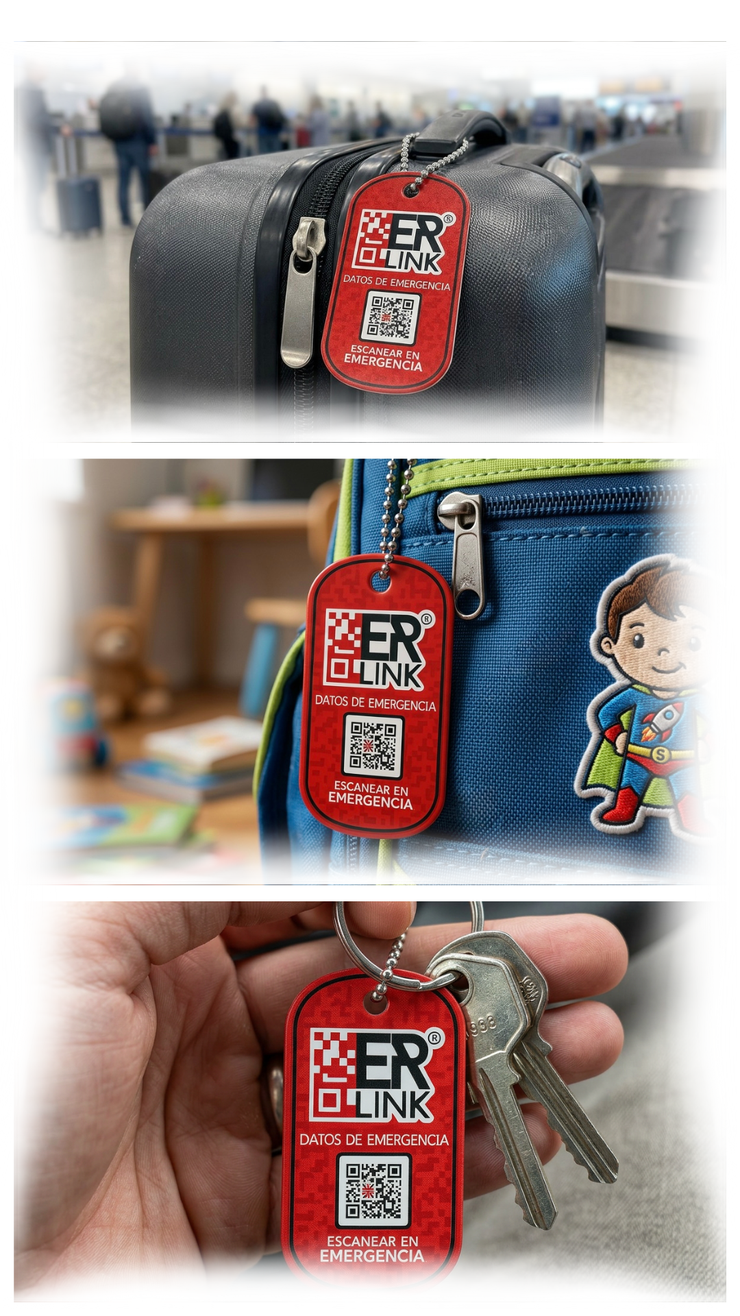 Objetos personales con tag QR ER-LINK